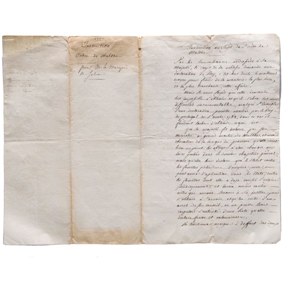 Sammlung Originalmanuskripte des Malteserordens, dabei Briefe des Ritters Alexandre de Gueidan, 16. - 19. Jhdt.