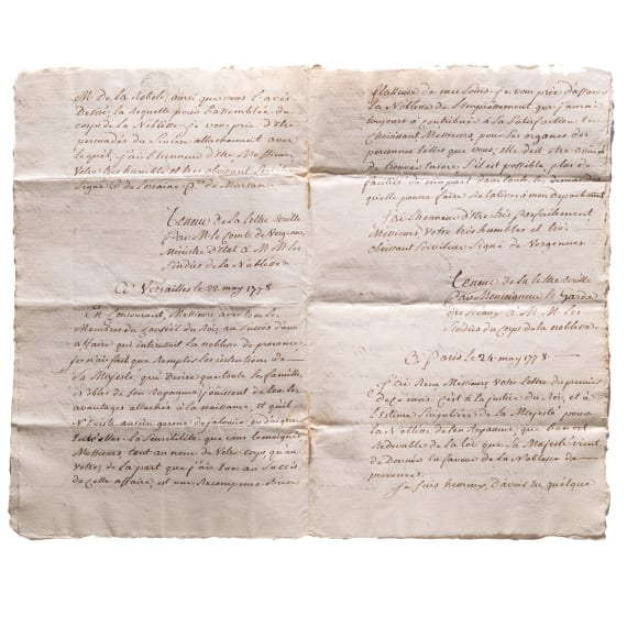 Sammlung Originalmanuskripte des Malteserordens, dabei Briefe des Ritters Alexandre de Gueidan, 16. - 19. Jhdt.