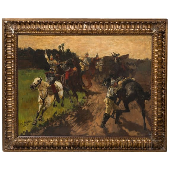 Theodor Rocholl (1854 - 1933) - K&uuml;rassiere im Deutsch-Franz&ouml;sischen Krieg, D&uuml;sseldorf, datiert 1896