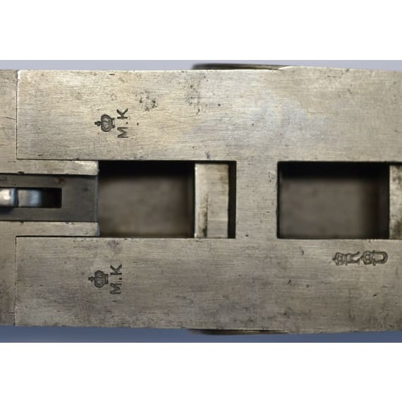 Hahnb&uuml;chsflinte Moeller & Kellner Gotha mit Doppelflinten-Wechsell&auml;ufen im Kasten