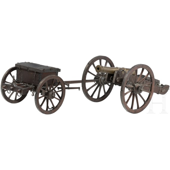 Modell eines Feldgesch&uuml;tzes, wohl Preu&szlig;en, um 1830/40