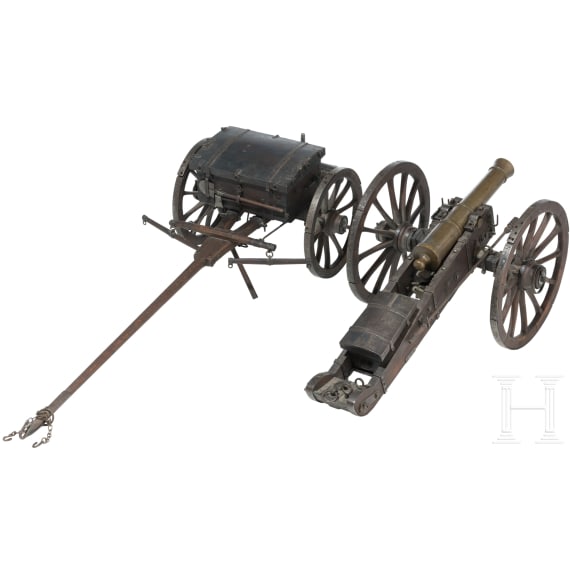 Modell eines Feldgesch&uuml;tzes, wohl Preu&szlig;en, um 1830/40