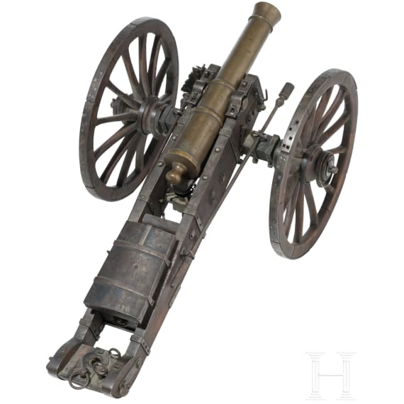 Modell eines Feldgesch&uuml;tzes, wohl Preu&szlig;en, um 1830/40