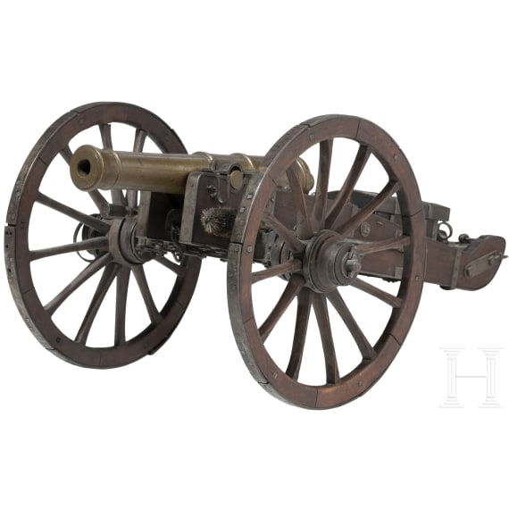 Modell eines Feldgesch&uuml;tzes, wohl Preu&szlig;en, um 1830/40