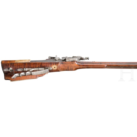 Jagdliche Radschlossb&uuml;chse, s&uuml;ddeutsch, um 1700/1710
