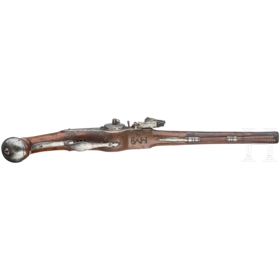 Milit&auml;rische Radschlosspistole, deutsch, um 1680