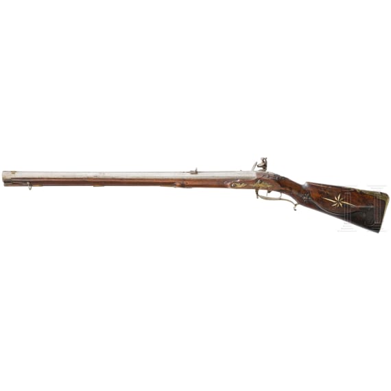 Jagdliche Steinschlossb&uuml;chse, s&uuml;ddeutsch, um 1760