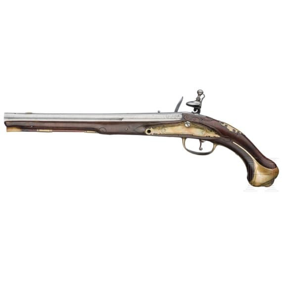 Lange Steinschlosspistole, Belgien, um 1710/20