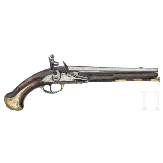 Steinschlosspistole, Symeon & Sauvade, St. Etienne (F), um 1759