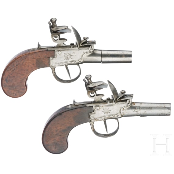 Ein Paar Steinschlossterzerole, um 1780