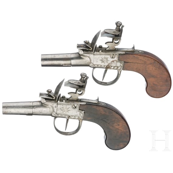 Ein Paar Steinschlossterzerole, um 1780