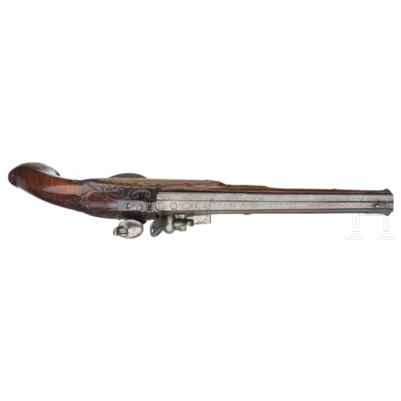 Steinschlosspistole, Johann Andreas Kuchenreuter, Steinweg bei Regensburg, um 1800