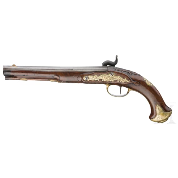 Aptierte Perkussionspistole, Kuchenreuter in Steinweg bei Regensburg, um 1770