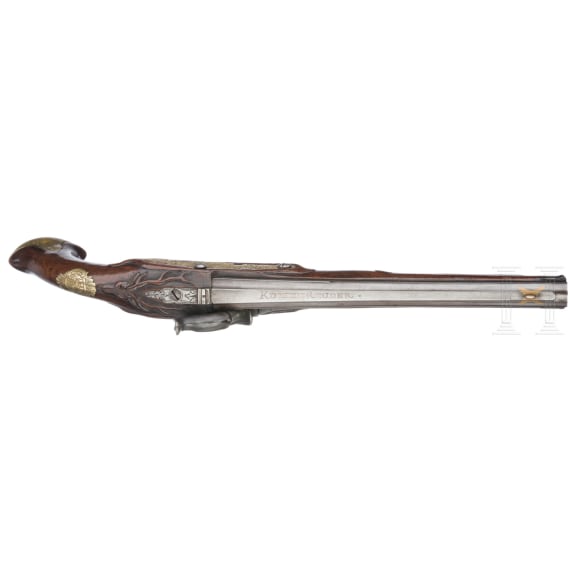 Aptierte Perkussionspistole, Kuchenreuter in Steinweg bei Regensburg, um 1770