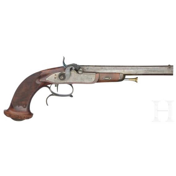 Perkussionspistole, Belgien, um 1840