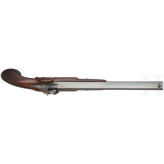 Perkussionspistole im Kasten, Hinterlader-System Ghaye, Gastine Renette in Paris, 1885