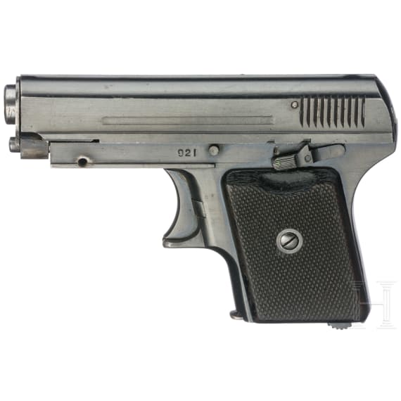 Witold-Chylewski-Einhandpistole, in Tasche