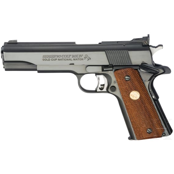 Colt Mk IV Series '80, Gold Cup National Match, mit Holster