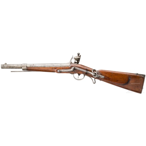 Auf Steinschloss r&uuml;ckgebauter Kavalleriekarabiner M 1851, &Ouml;sterreich