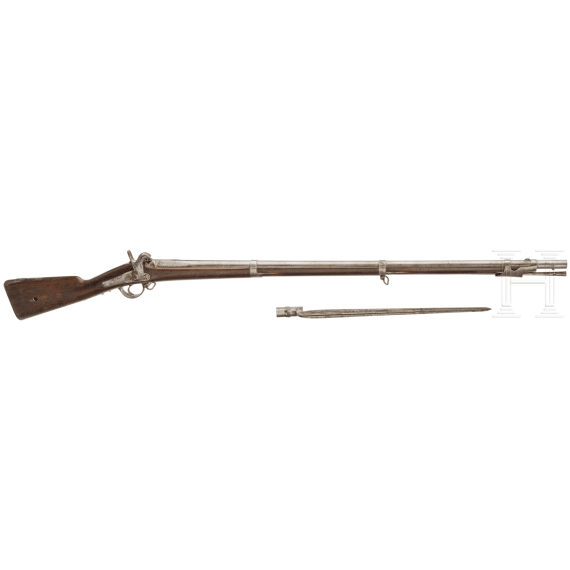 Perkussions-Infanteriegewehr M le 1854 mit Bajonett, St. Etienne (F), um 1850