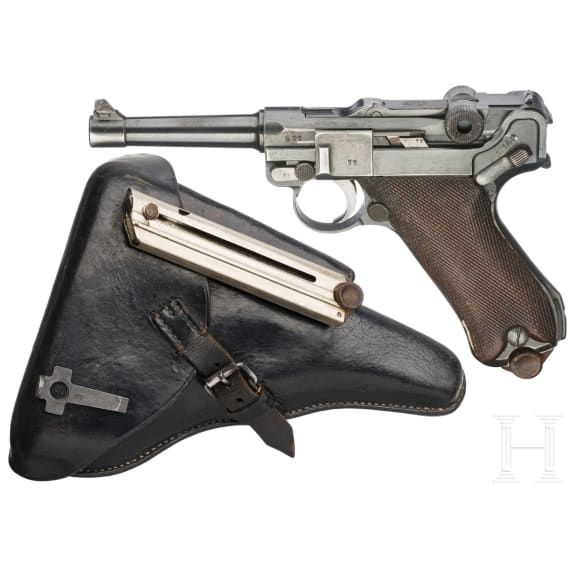 Pistole 08, DWM, 1918, in Tasche