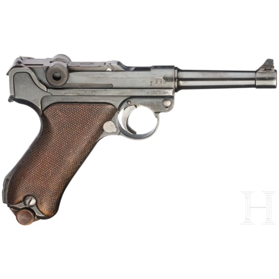 Pistole 08, DWM, 1918, in Tasche