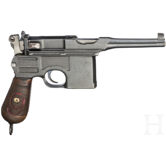 Mauser, C96/16, mit Anschlagschaft, Polizei Weimar