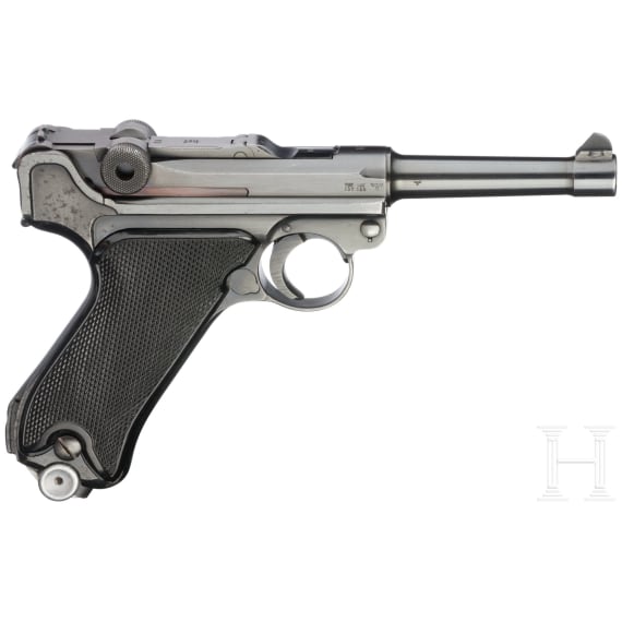 Pistole 08, Mauser, Code "byf - 41", "Black Widow", in Tasche