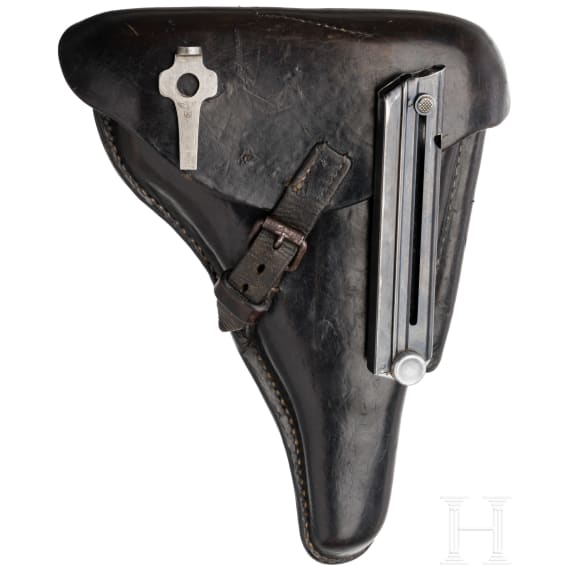 Pistole 08, Mauser, Code "byf - 41", "Black Widow", in Tasche