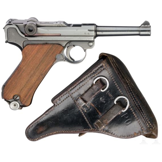 Pistole 08, Mauser, Code "byf - 42", in Tasche