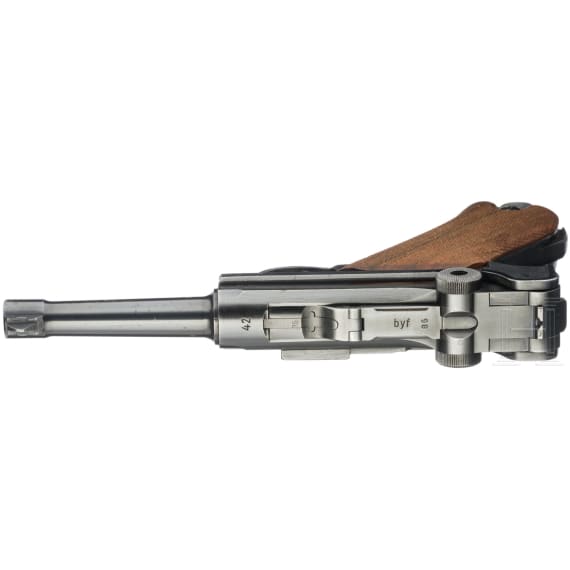 Pistole 08, Mauser, Code "byf - 42", in Tasche