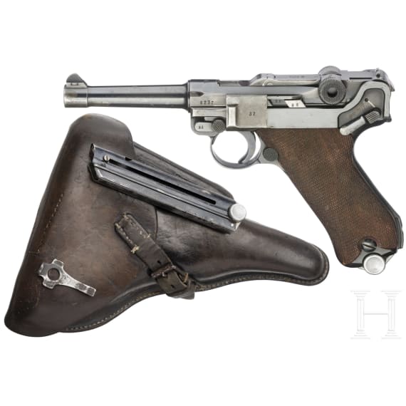 Pistole 08, Mauser, Code "S/42 - 1939", in Tasche