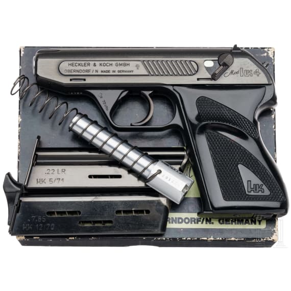 Heckler & Koch, Mod. HK 4, im Karton, mit Wechsellauf