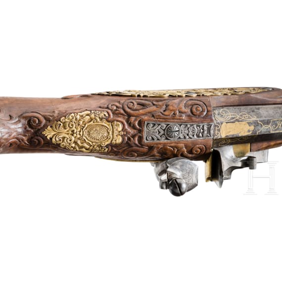 Luxus-Steinschlossflinte aus der Gewehrkammer des Kurf&uuml;rsten Max Emanuell von Bayern, um 1715 und sp&auml;ter