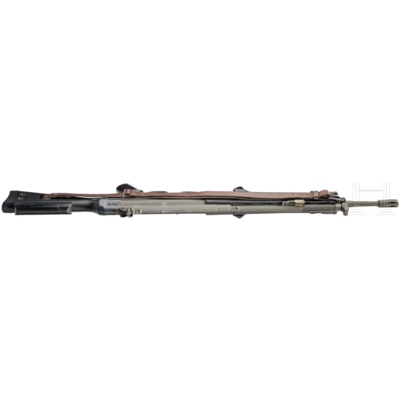 A self-loading rifle Schwaben Arms SAR 97 upgraded with SG1 sniper-rifle scope and stock parts