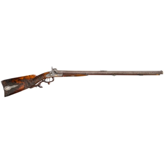 A luxury percussion side by side combination gun, Sick, G&uuml;nzburg