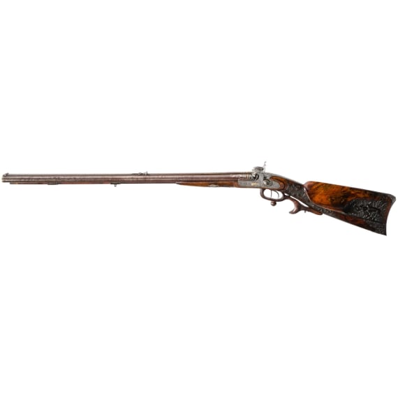 A luxury percussion side by side combination gun, Sick, G&uuml;nzburg