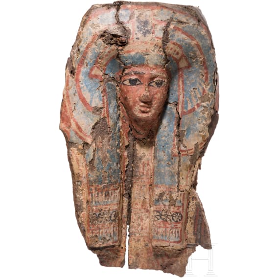 A sarcophagus fragment made of painted wood, Third Intermediate Period, 1st quarter of the 1st millennium B.C.