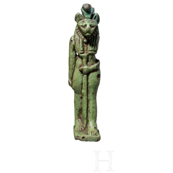 Faience amulet of Sekhmet, Late Period, middle third of the 1st millennium B.C.