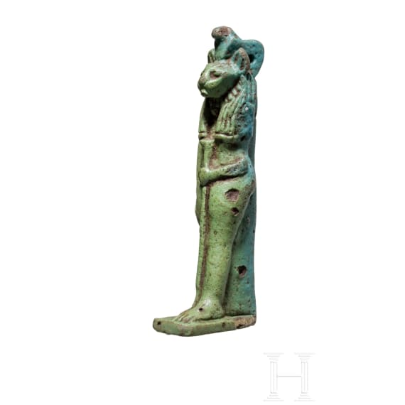Faience amulet of Sekhmet, Late Period, middle third of the 1st millennium B.C.