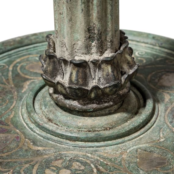 A Roman bronze candelabrum with silver inlays, 2nd half of the 1st century A.D.