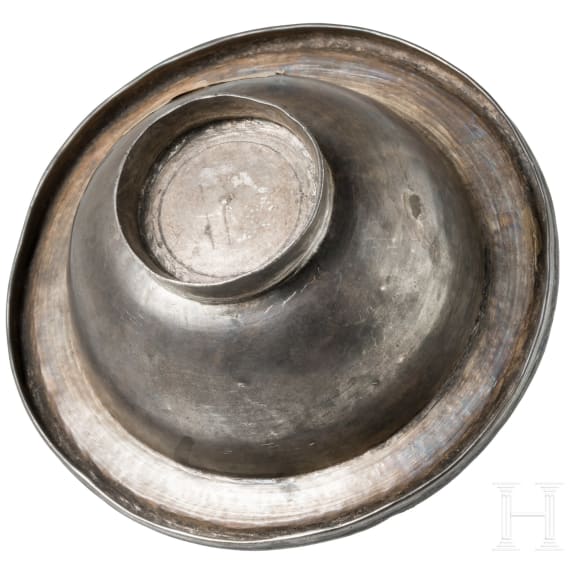 A Roman silver drinking bowl, 4th century