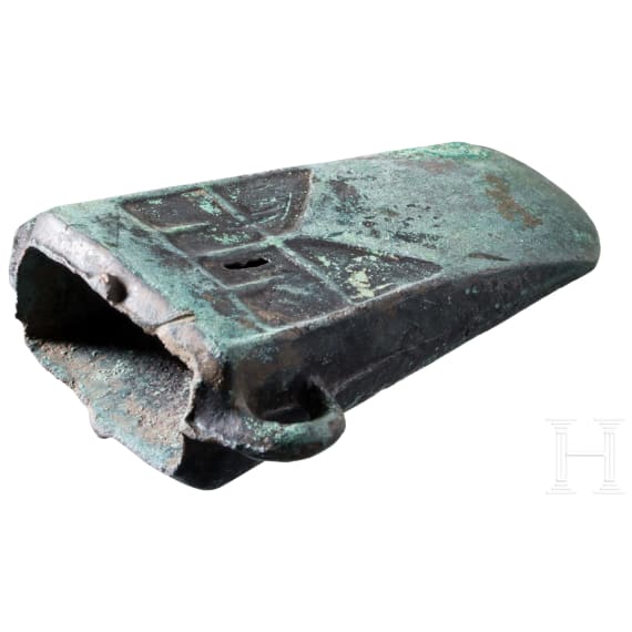 Large and heavy, decorated socketed axe, Late Bronze Age of East Europe, 10th century B.C.