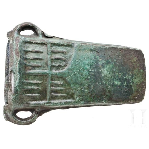 Decorated socket axe with two side lugs, Late Bronze Age of East Europe, 10th century B.C.