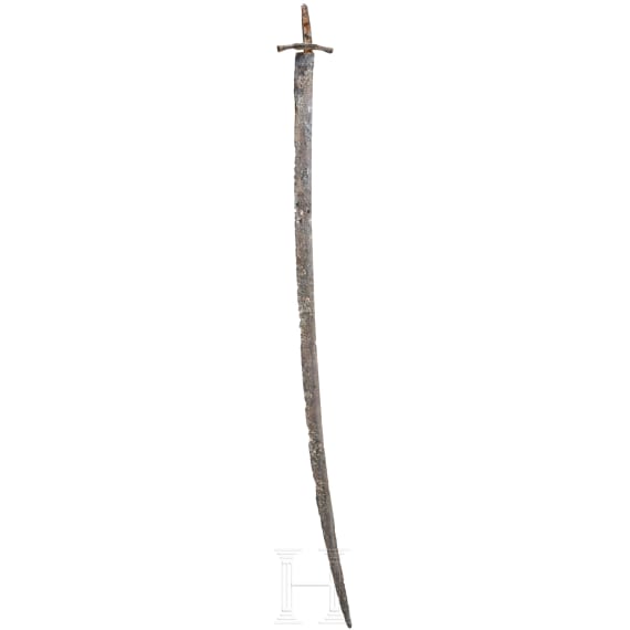An eastern European nomadic cavalry sabre, 12th - 13th century (Kipchaks, also known as "Cumans" or "Polovtsians")