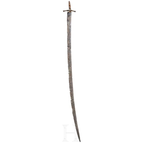 An eastern European nomadic cavalry sabre, 12th - 13th century (Kipchaks, also known as "Cumans" or "Polovtsians")