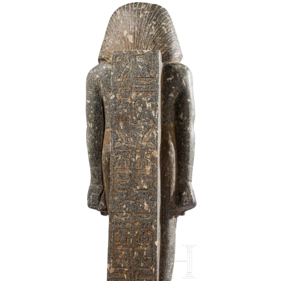 High-quality copy of a statue of Merenptah, made of Egyptian black granite, modelled on the example from the Luxor Museum, late 1950s