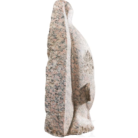 High-quality copy of a head of Amenophis III, made of red Aswan granite, 1950s