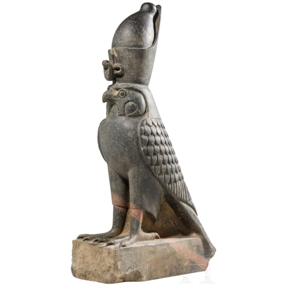 High-quality copy of a sculpture of a Horus falcon, 1950s
