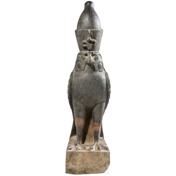 High-quality copy of a sculpture of a Horus falcon, 1950s
